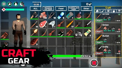 【安卓手机游戏】冬季森林生存（菜单：金钱注入 自由工艺） 截图