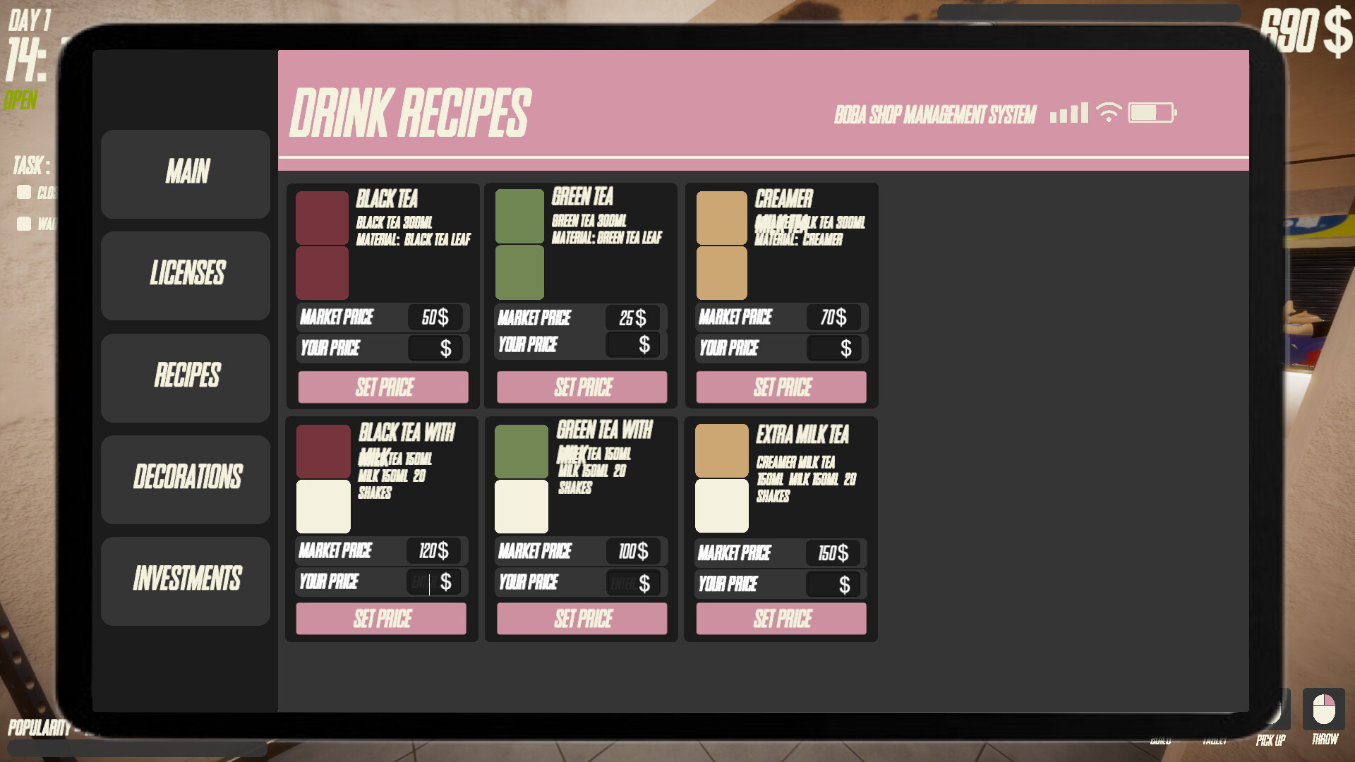 奶茶店模拟器 Build.21023393（Boba Tea Shop Simulator）免安装中文版 截图
